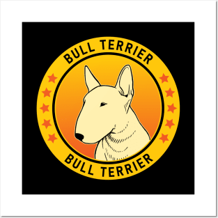 Bull Terrier Dog Portrait Posters and Art